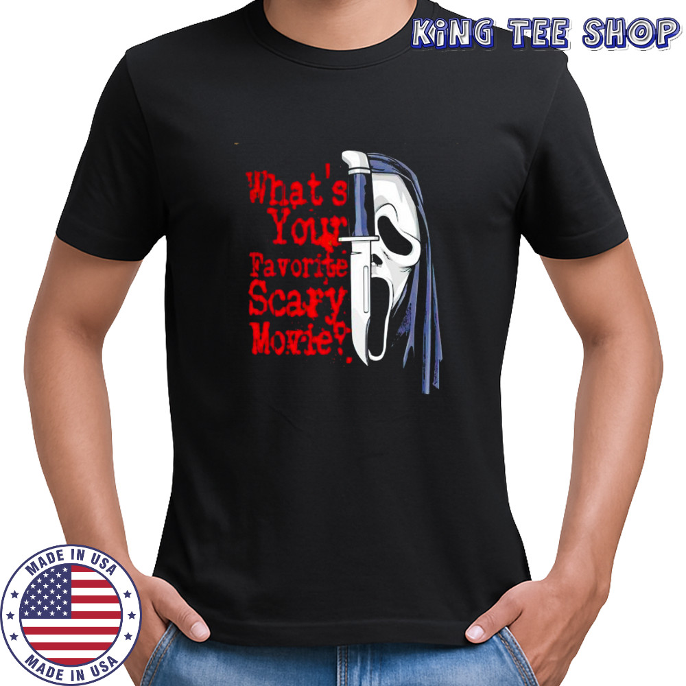 Scream Ghostface and his knife Scary Movie Ghost shirt