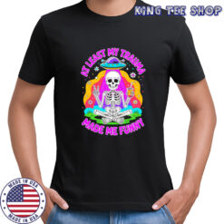 skeleton ufo sarcastic mental health halloween shirt