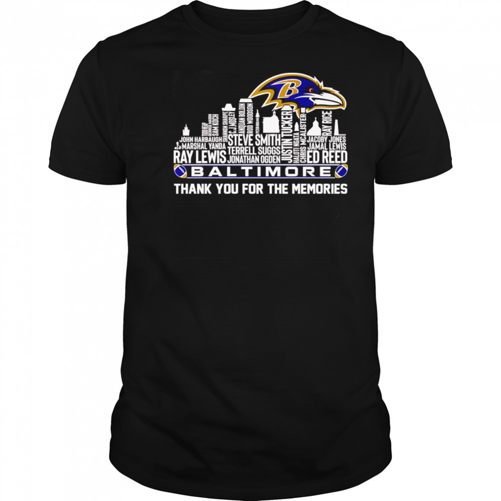 Skyline name Baltimore thank you for the memories shirt