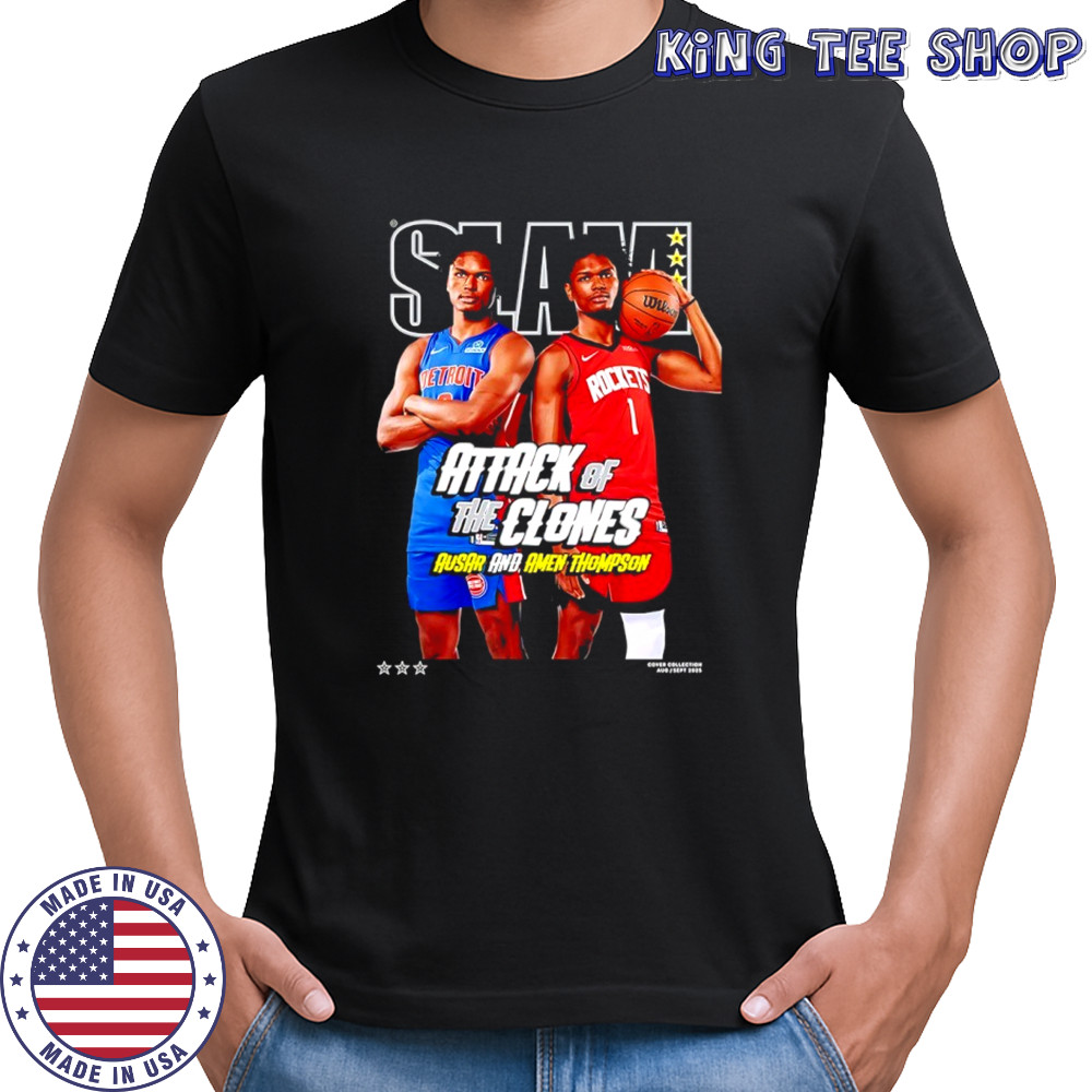 SLAM Amen and Ausar Thompson attack of the clones shirt
