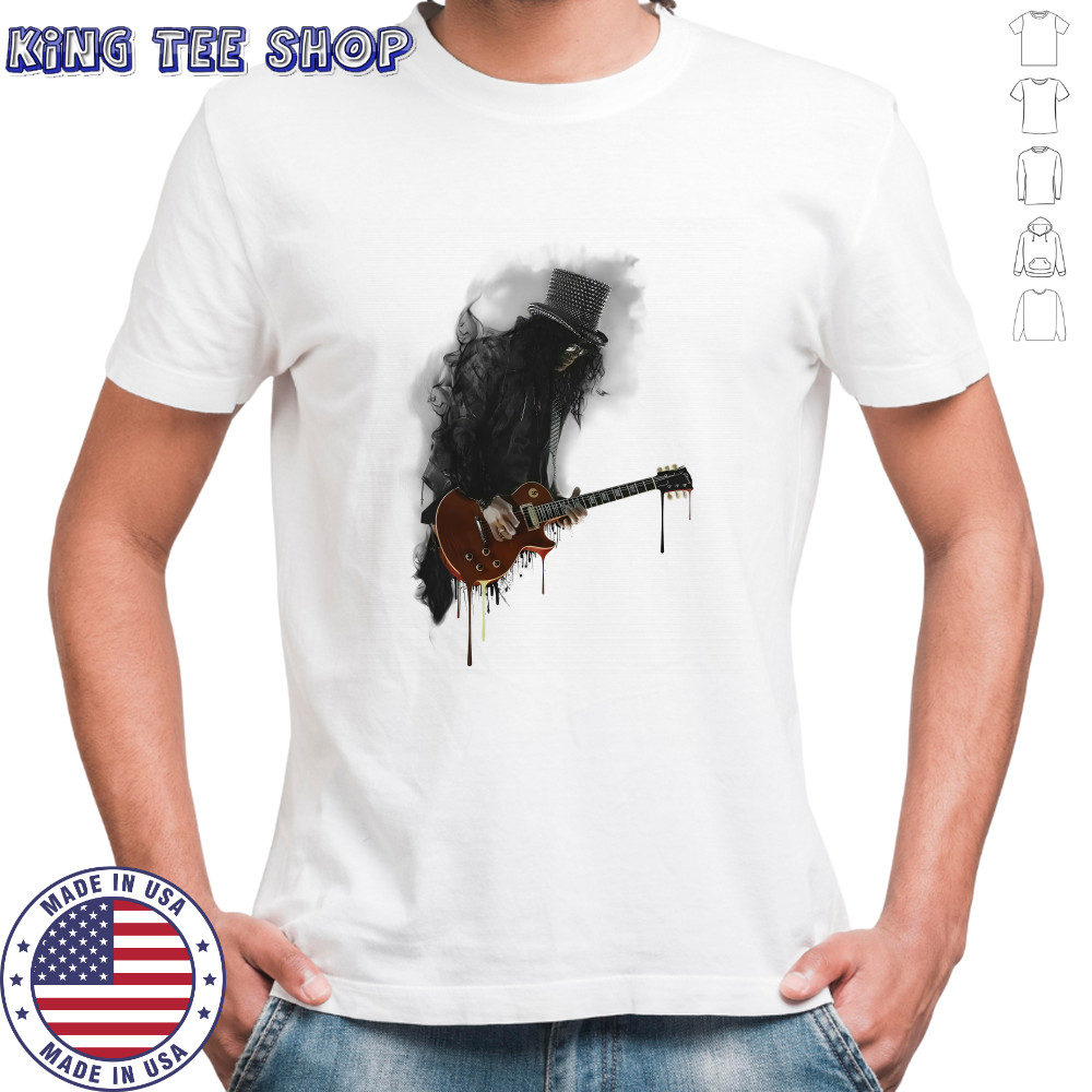 Slash play guitar guns N roses shirt