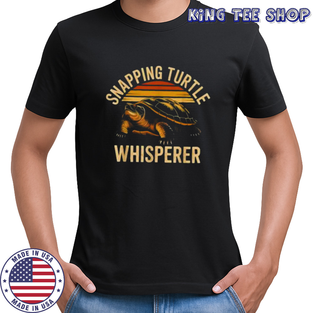 Snapping Turtle Whisperer Funny Vintage Reptile Animal Shirt