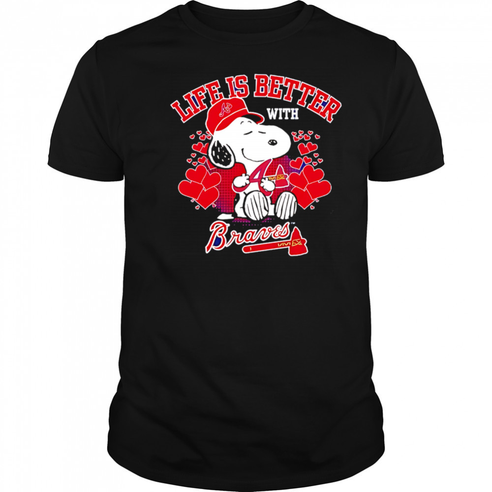 Snoopy Life is better with Braves shirt