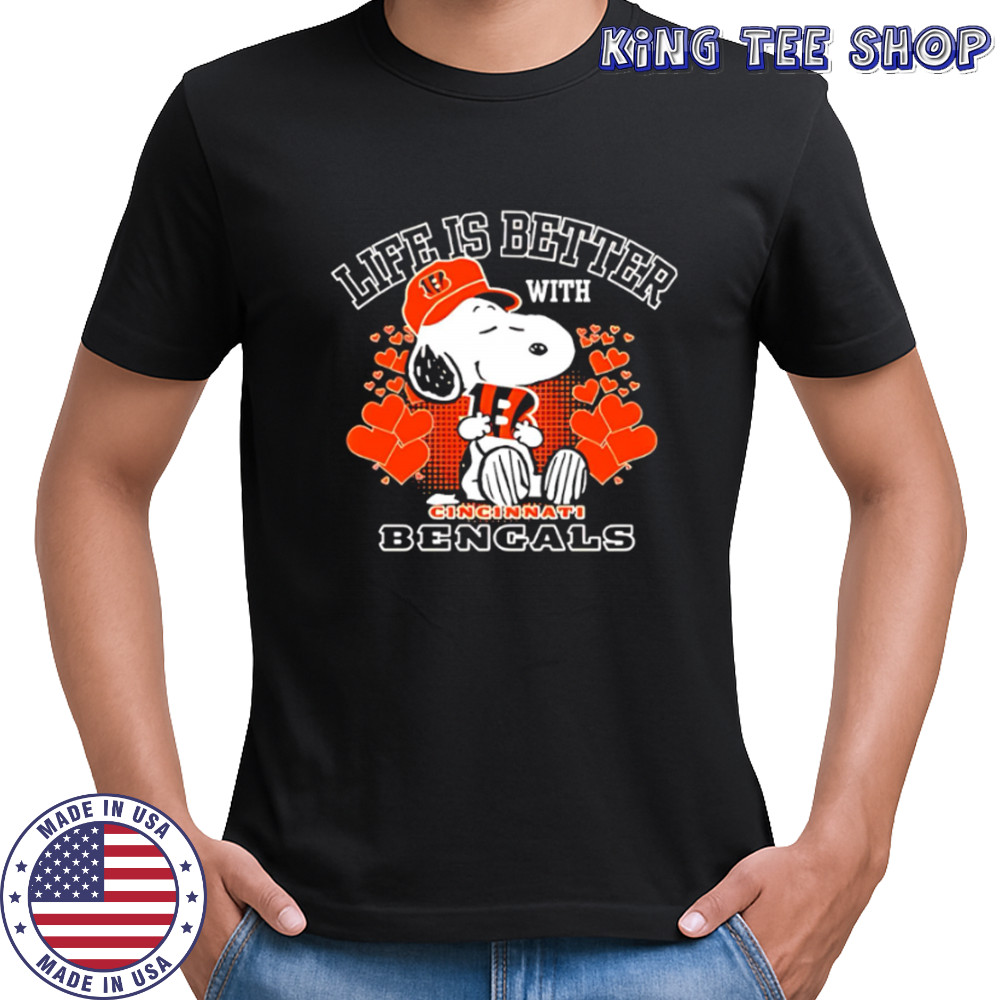 Snoopy Life Is Better With Cincinnati Bengals shirt