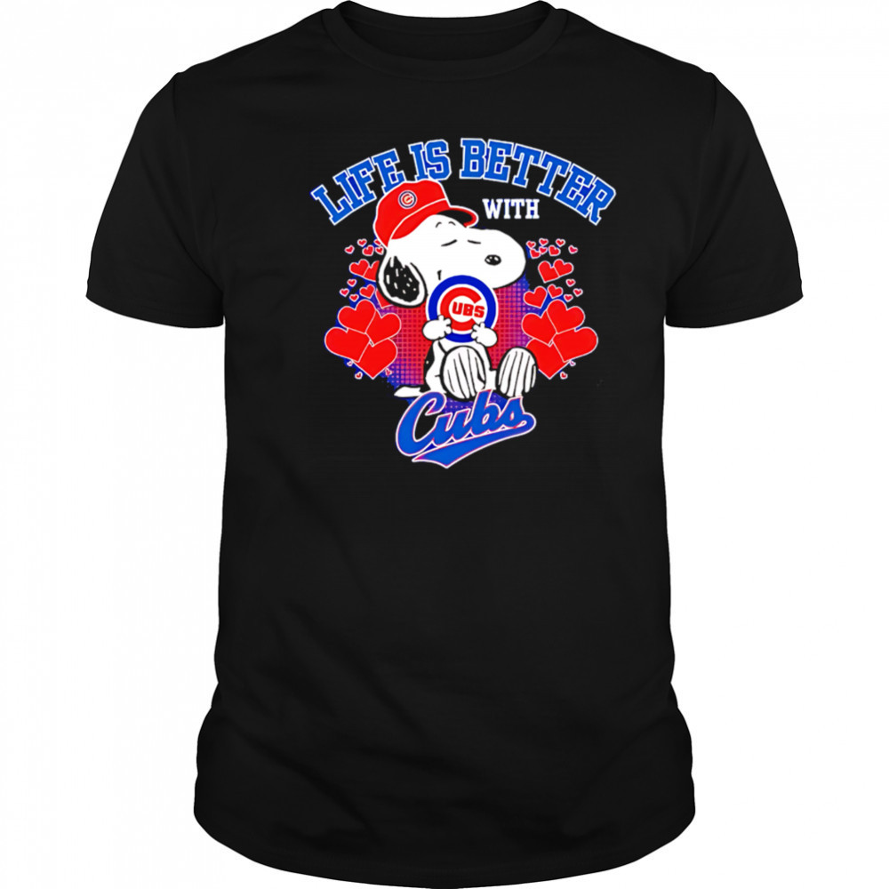 Snoopy Life is better with Cubs shirt