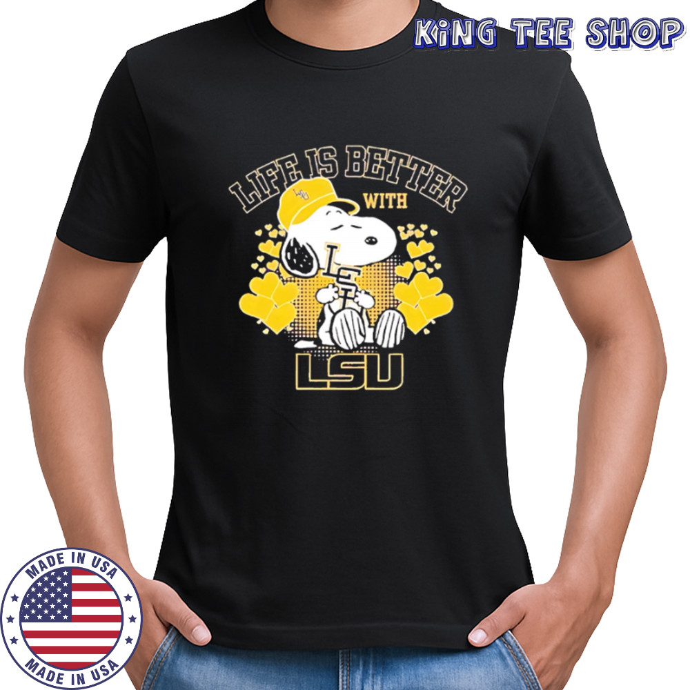 Snoopy Life is better with LSU shirt