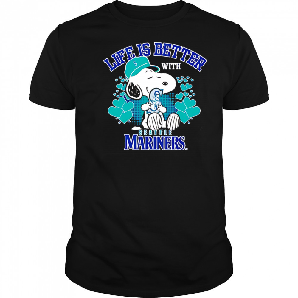 Snoopy Life is better with Mariners shirt