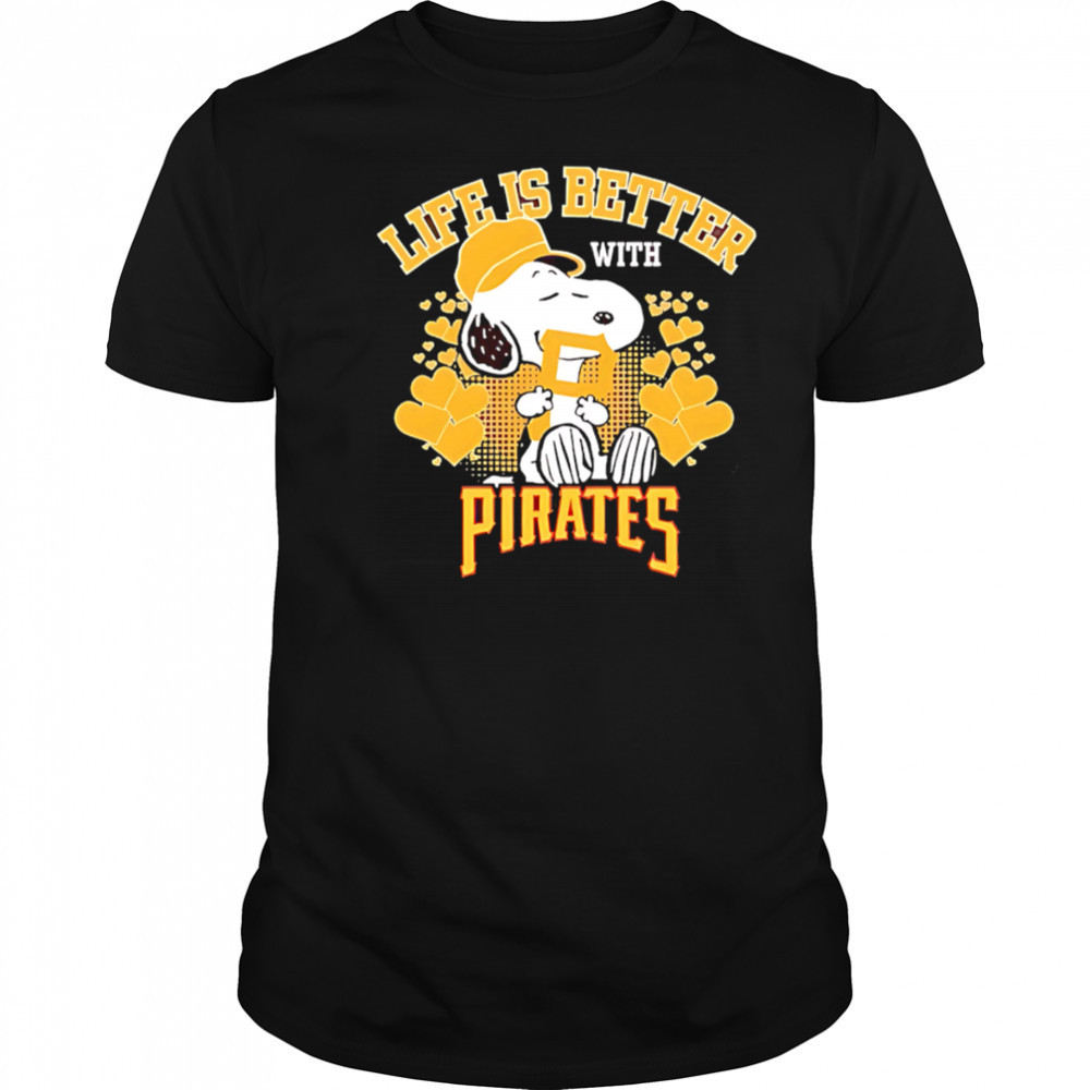 Snoopy Life is better with Pirates shirt