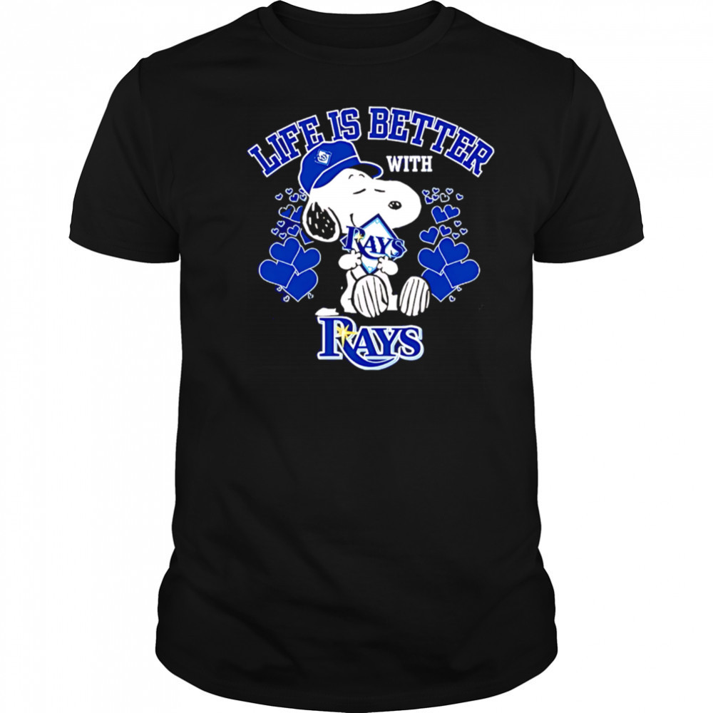 Snoopy Life is better with Rays shirt
