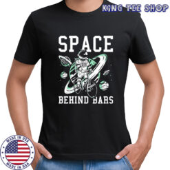 Space Behind Bars Bicycle Astronaut Graphic shirt