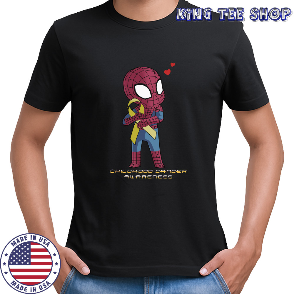 Spider Man childhood cancer awareness shirt