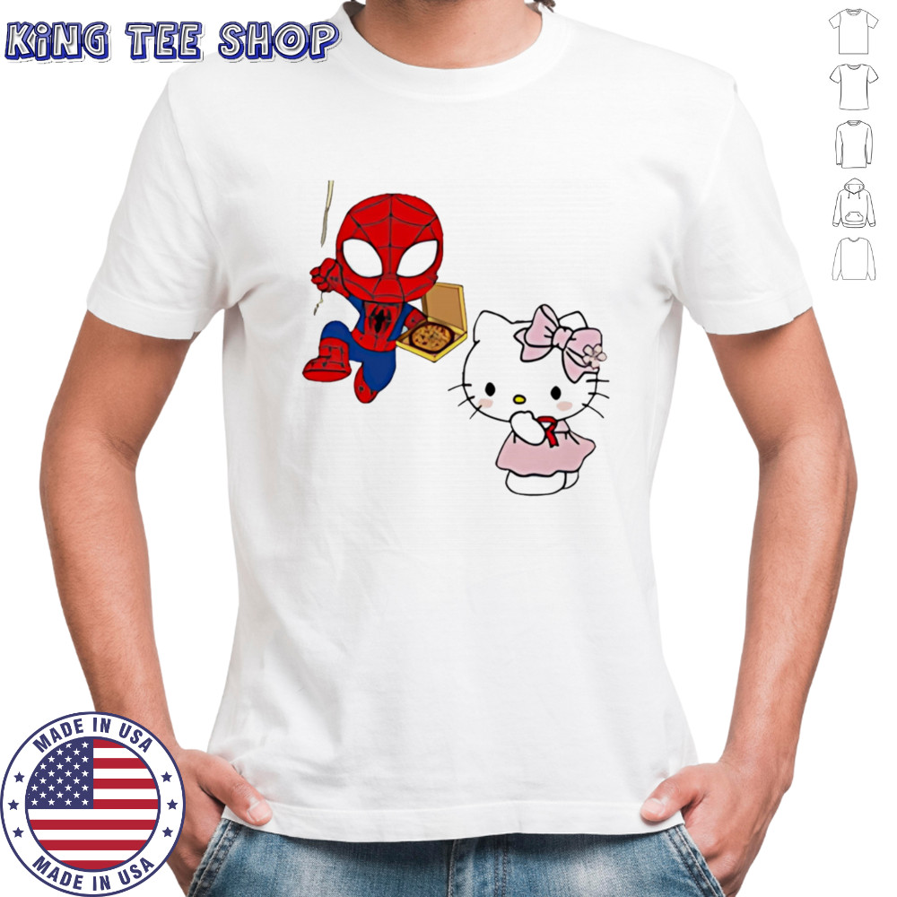Spider Man Deliver Hello Kitty Pizza shirt