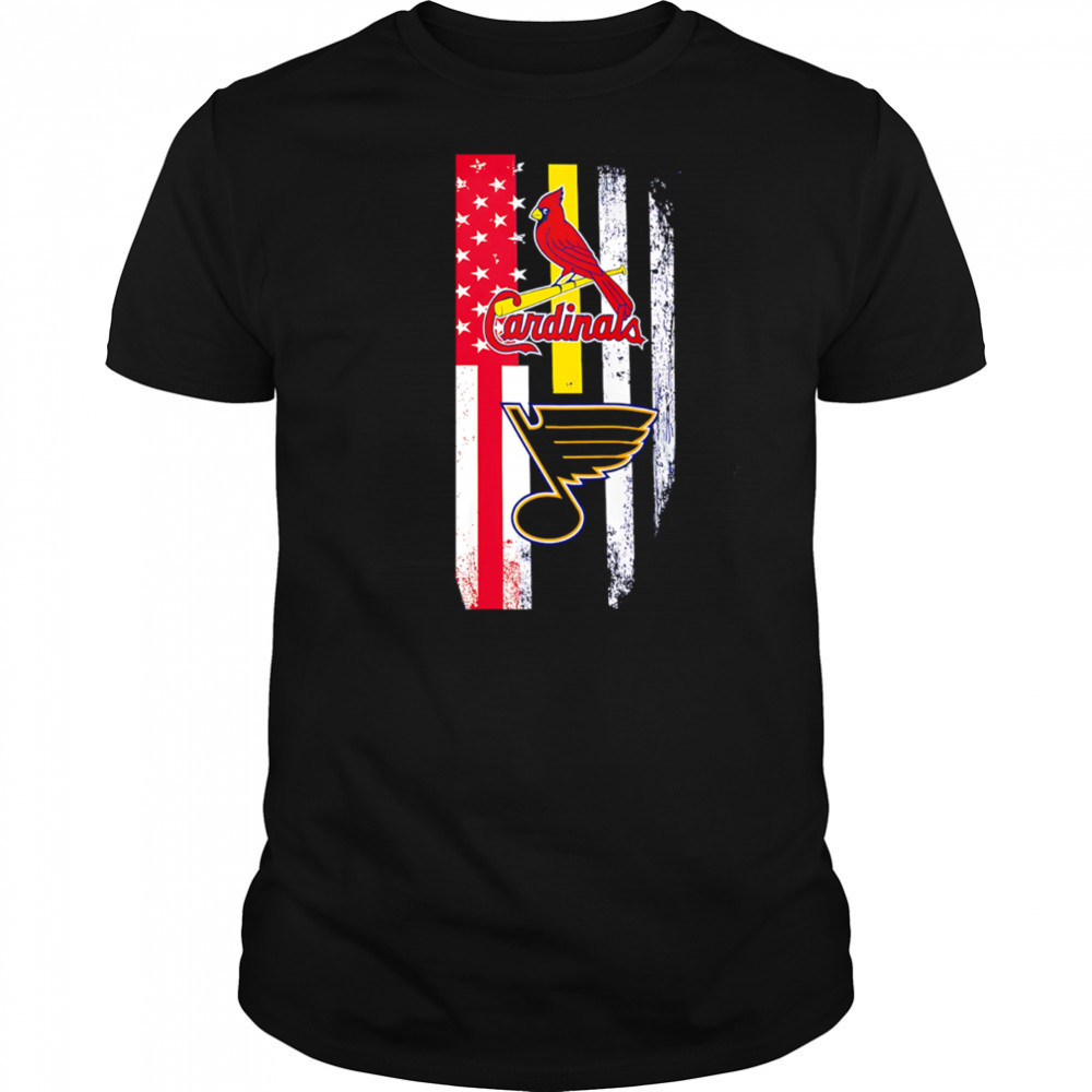 St. Louis Cardinals vs St. Louis Blues logo shirt