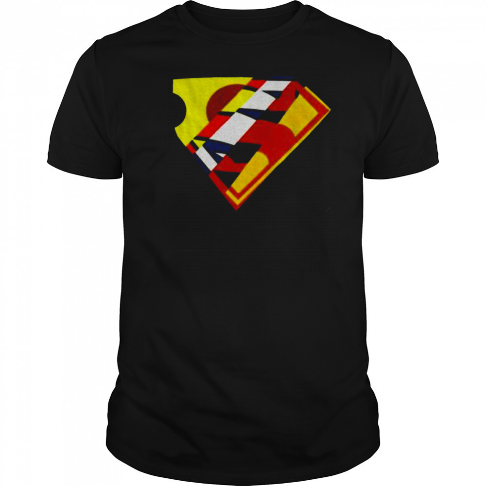 Superman mixed logo shirt