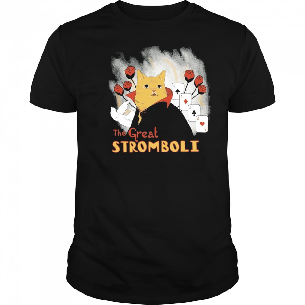 The Great Stromboli Cat Cards T-shirt