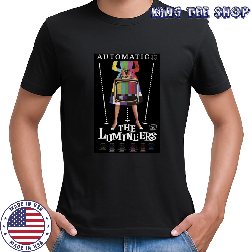 The Lumineers Automatic EU + UK World Tour 2025 Poster Shirt