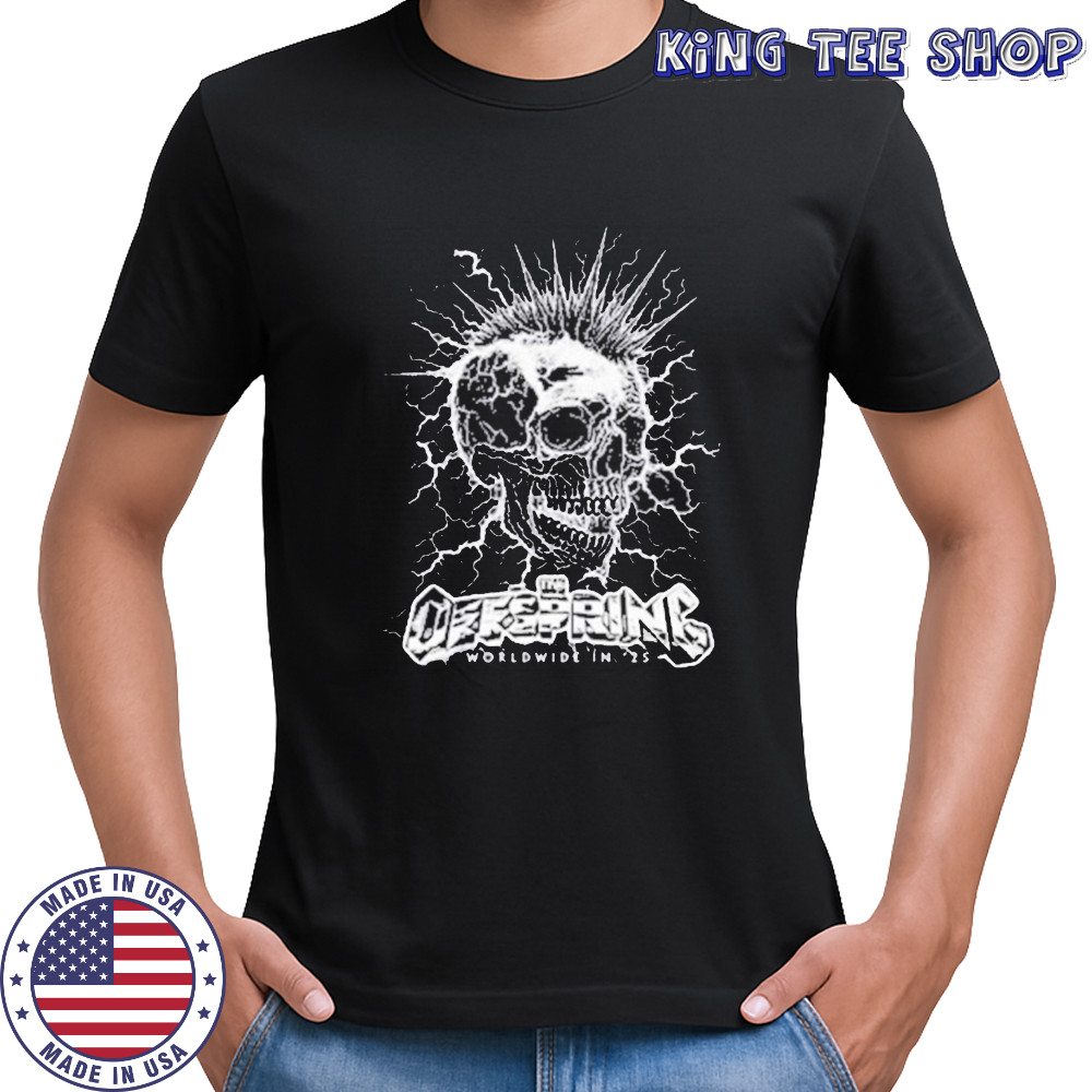The Offspring Mohawk Skull 2025 Tour T-Shirt