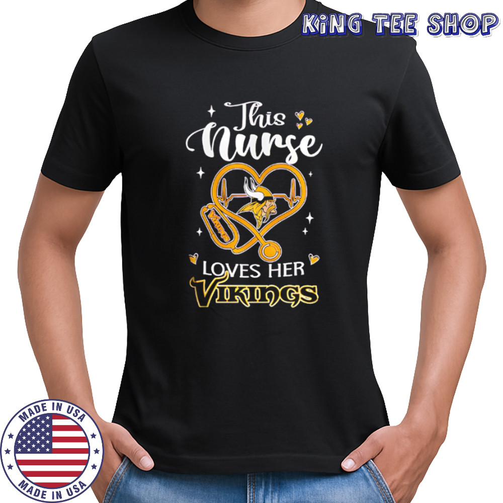 This nurse love her Minnesota Vikings shirt
