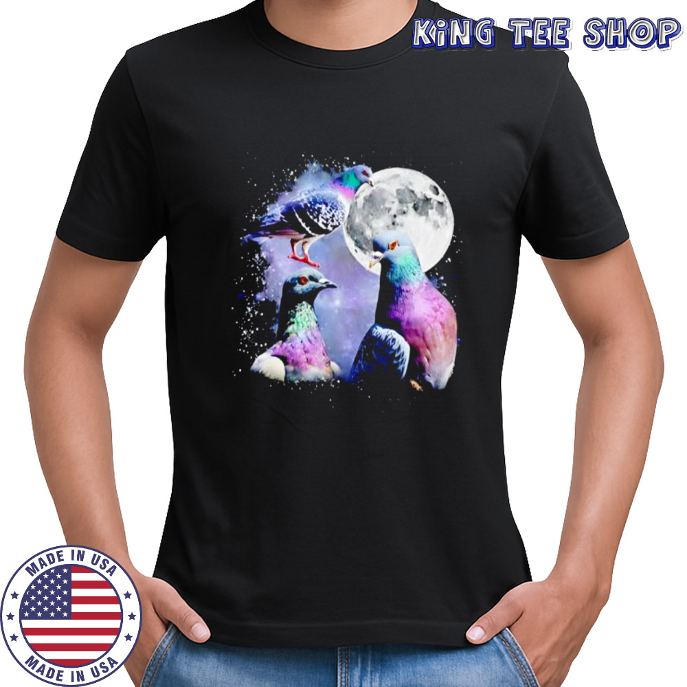 Three pigeon moon shirt
