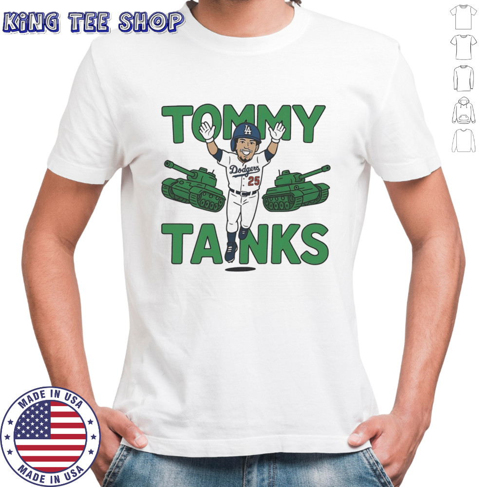 Tommy Tanks Los Angeles Dodgers cartoon shirt