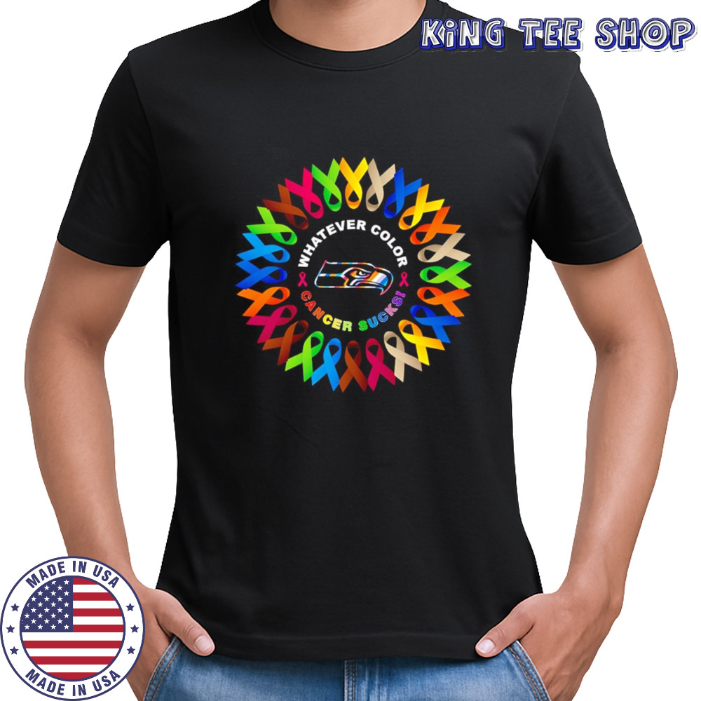 Whatever color cancer sucks Seattle Seahawks shirt