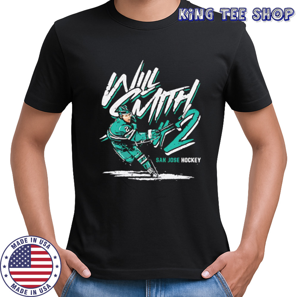 Will Smith 2 San Jose Player Name signature hockey shirt