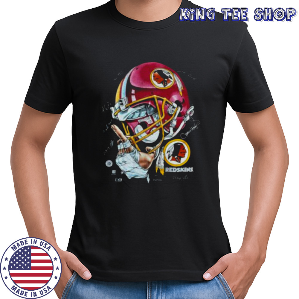 1996 Washington Redskins Vintage Black Realistic Helmet NFL Shirt