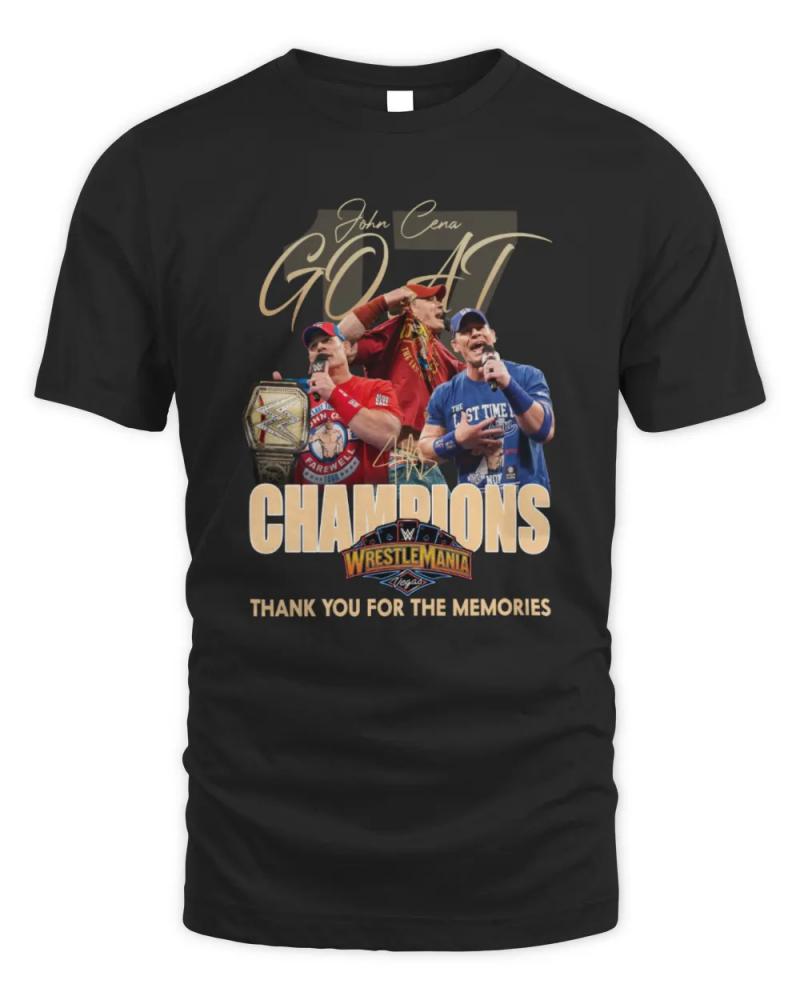 John Cena Goat Champions Wrestlemania Thank You For The Memories Shirt