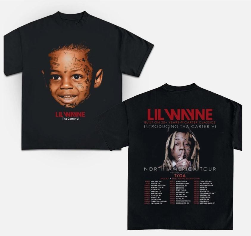 Lil Wayne Face Tee Tha Carter VI Tour Inspired 2025 Fan Gif T-Shirt