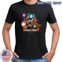A Minecraft Movie Piglins Vs Heroes Group Shot Poster T-shirt