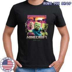 A Minecraft Movie Skeleton Zombie & Creeper Group Portrait T-Shirt