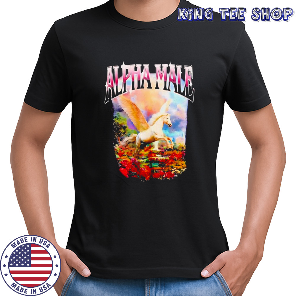 Alpha male unicorn graphic shirt