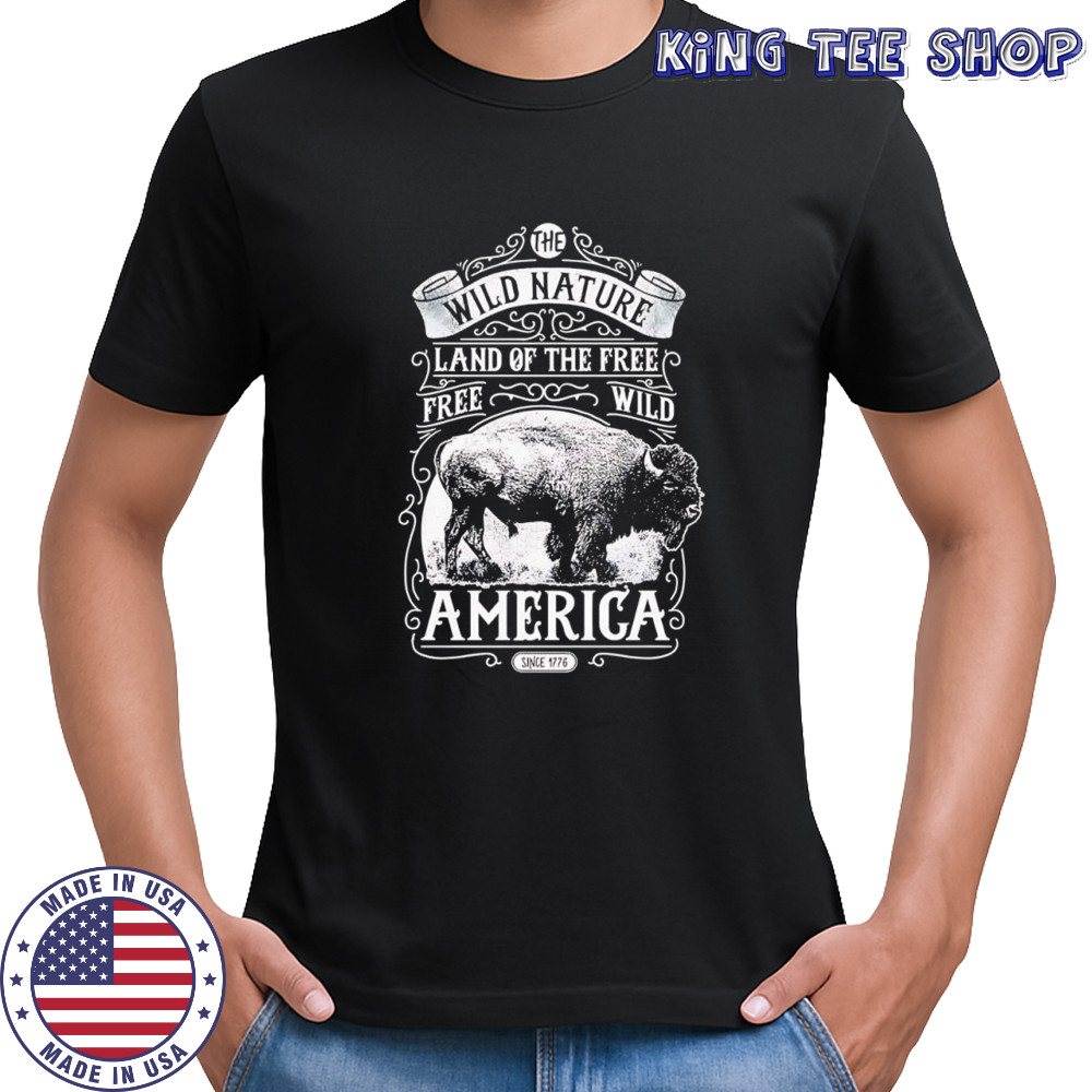 American Buffalo wild west western art shirt