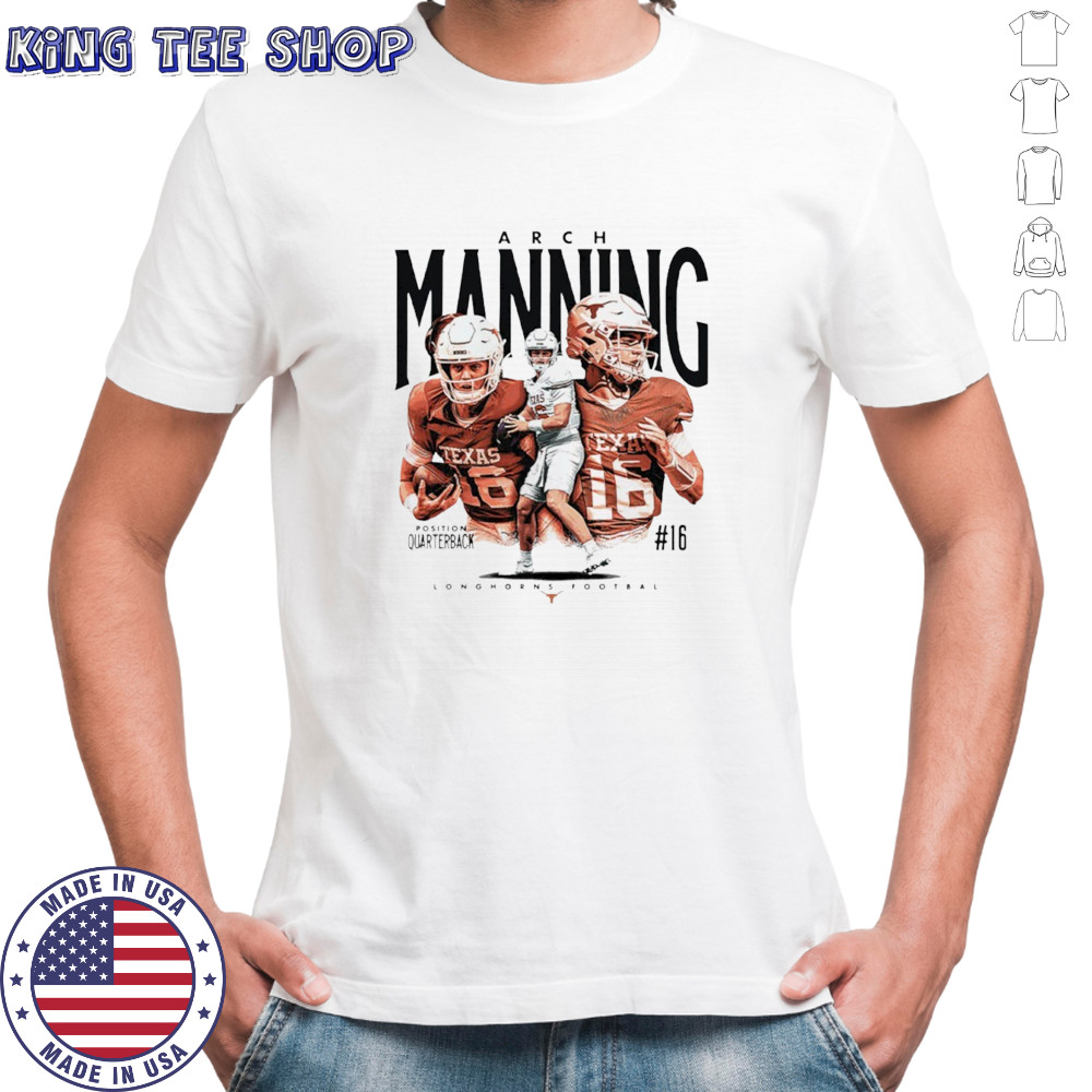 Arch Manning Texas Longhorns NCAA football collage shirt