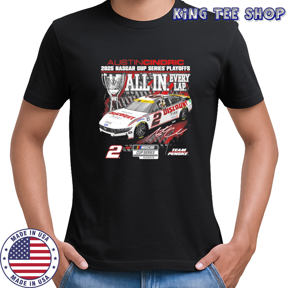 Austin Cindric Checkered Flag Sports 2025 NASCAR Cup series playoffs discount tire shirt