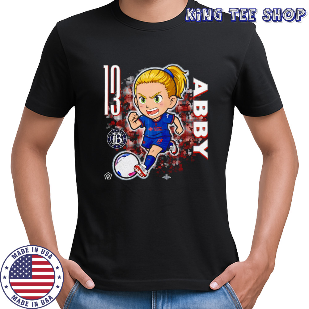 Bay FC Abby Dahlkemper chibi cartoon shirt