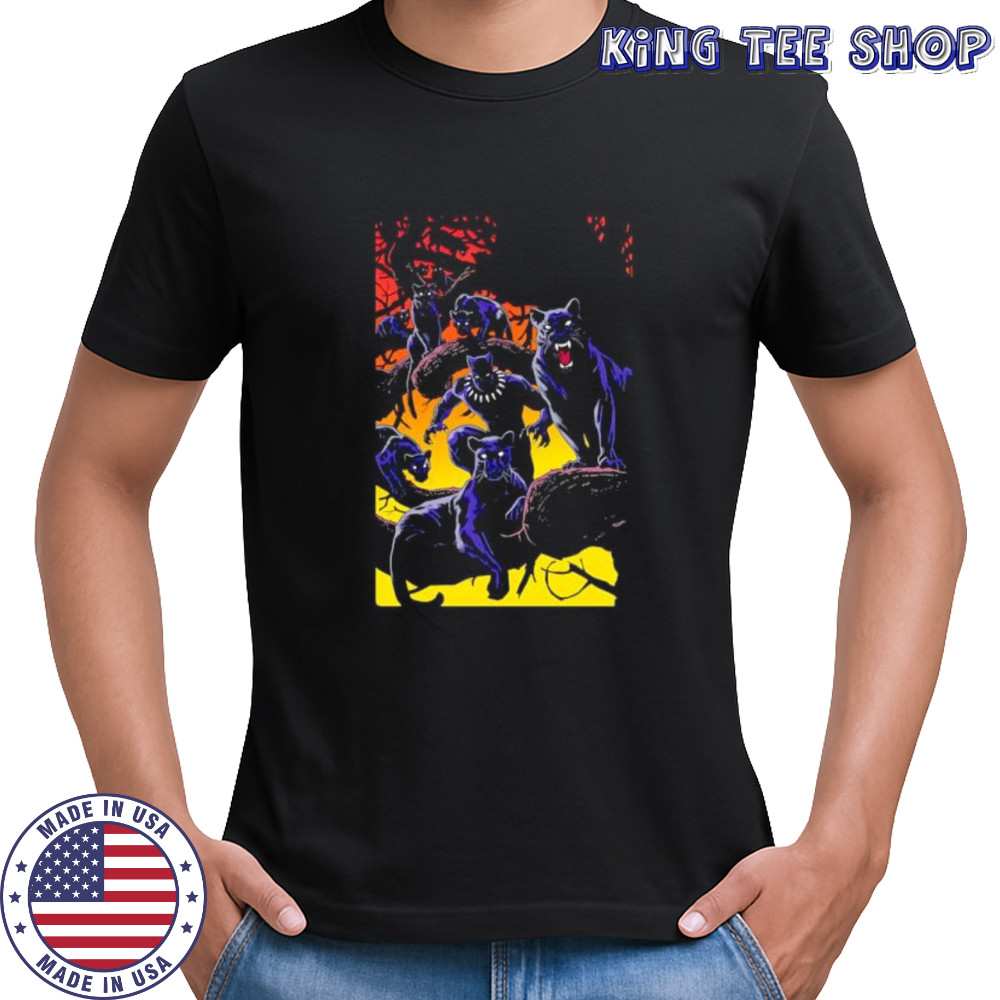 Black Panther sunset graphic shirt