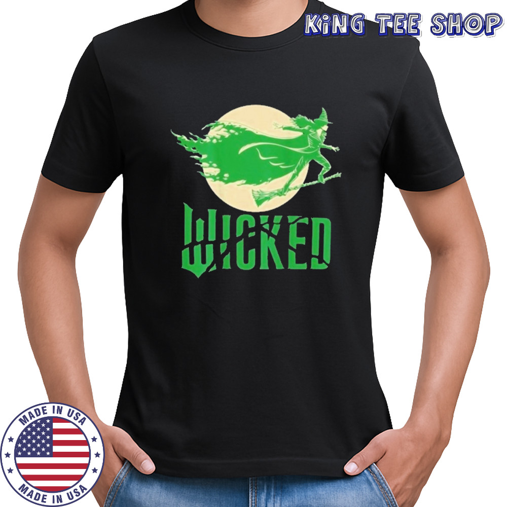 Broomstick Against Full Moon Wicked T-Shirt