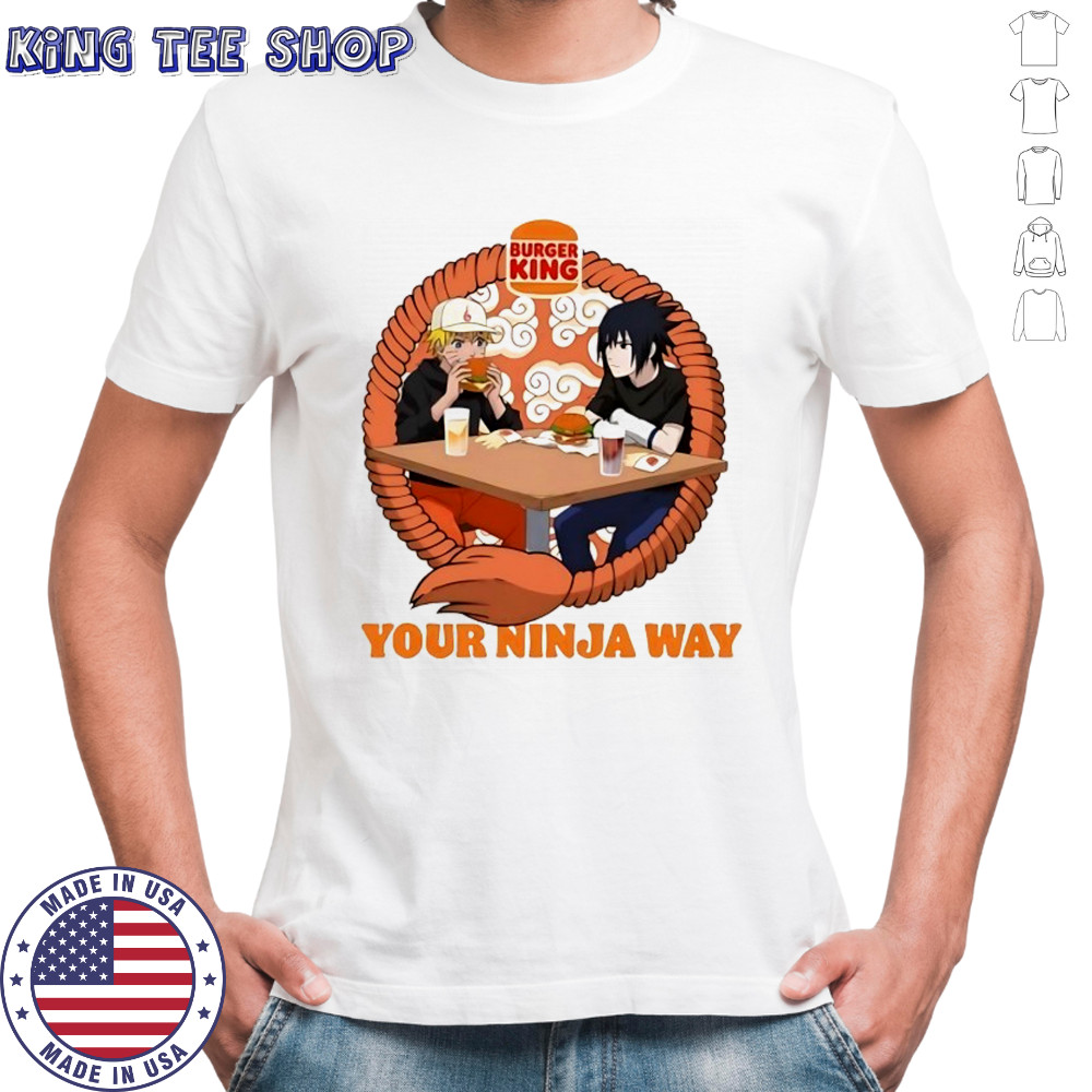 Burger King Naruto and Sasuke your Ninja way shirt