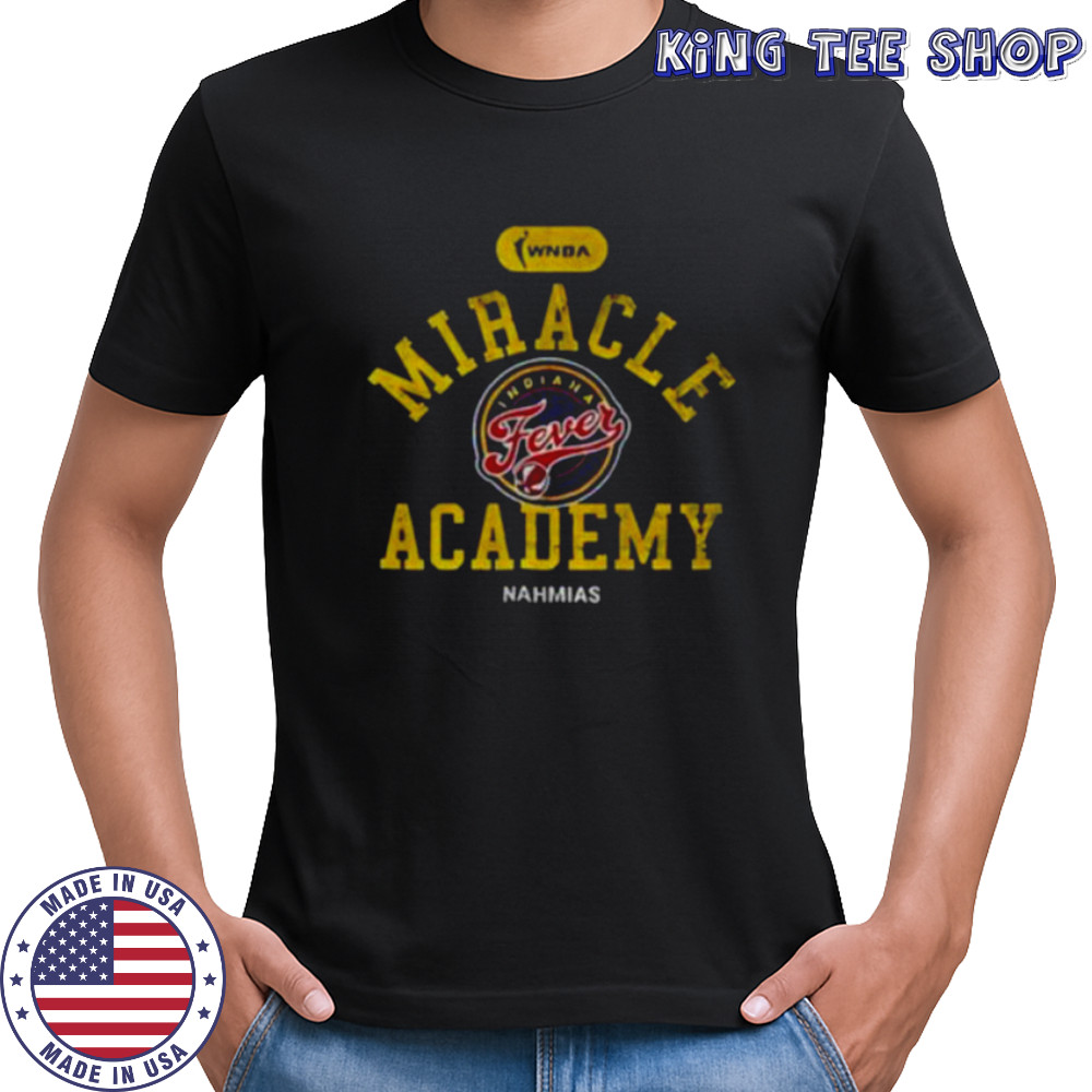Caitlin Clark wearing Indiana Fever Miracle Academy WNBA Basketball shirt