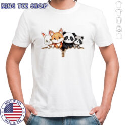 Cartoon Creatures Peeking from Zipper shirt