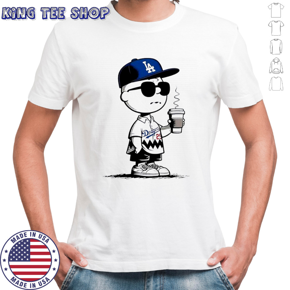 Charlie Brown Los Angeles Dodgers Cofflee T-Shirt