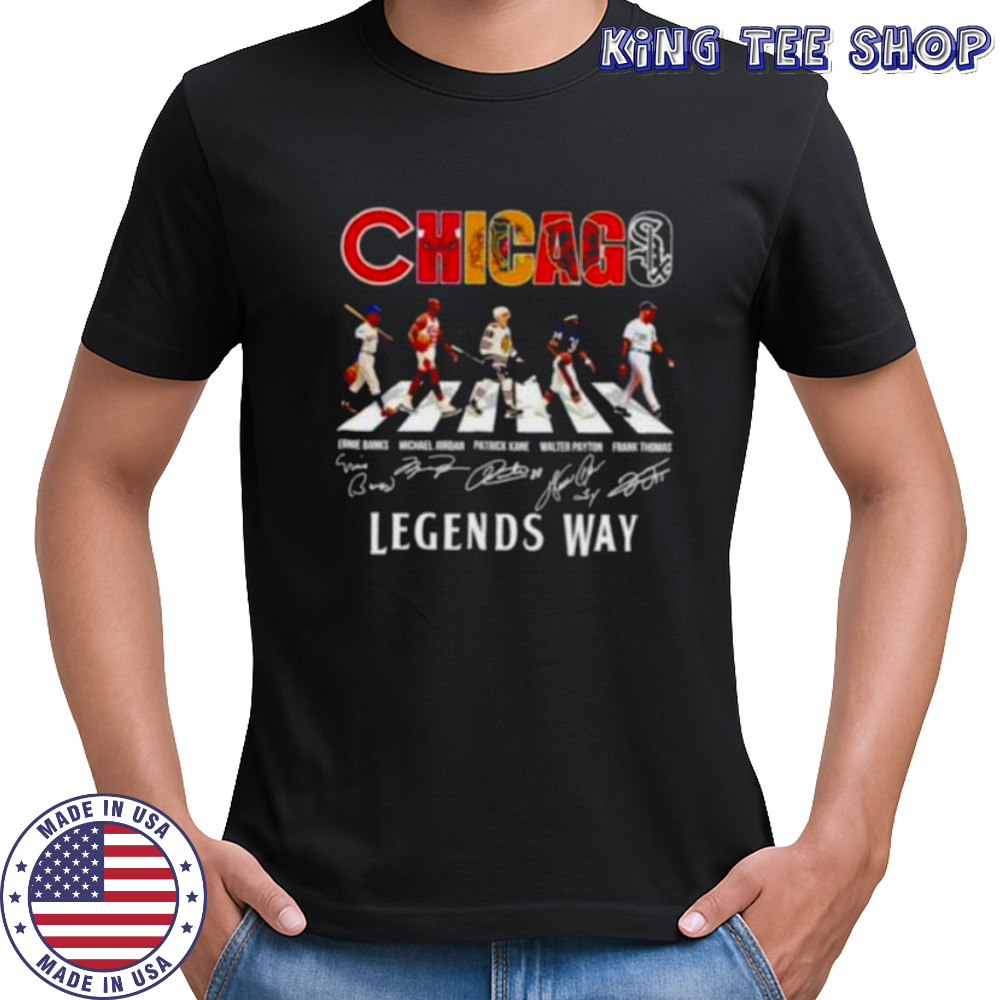 Chicago sports teams players legends way Abbey Road shirt