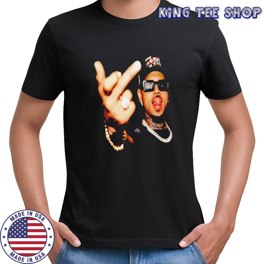 Chris Brown flipping it shirt