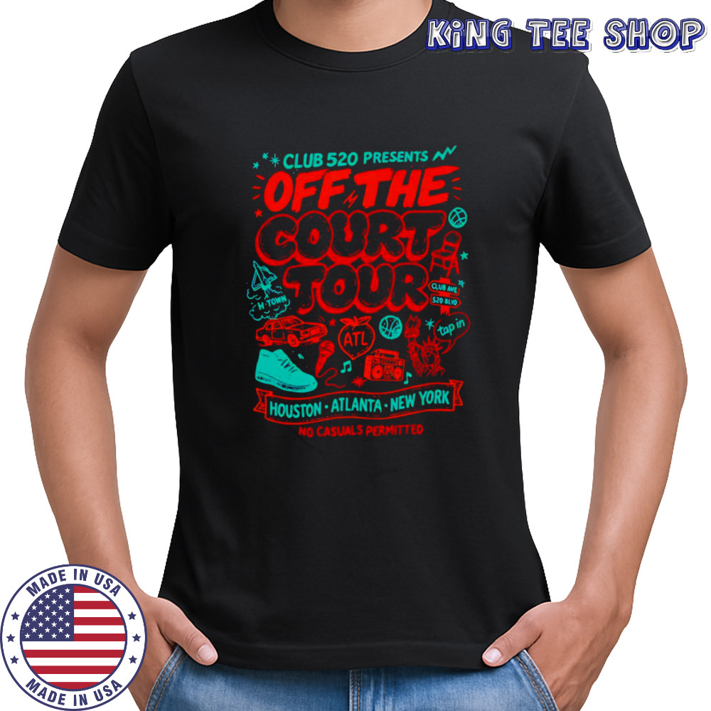 Club 520 off the court tour shirt
