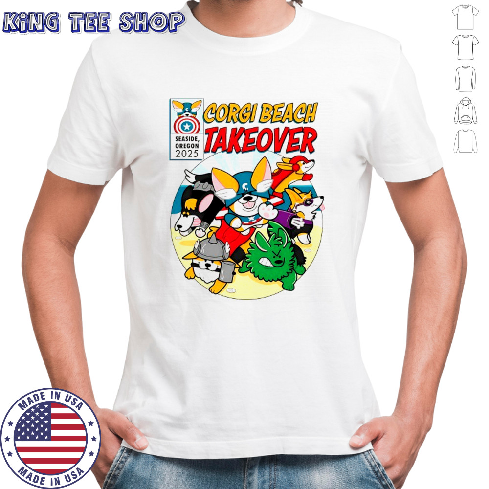 Corgi Avengers Corgi Beach Takeover shirt