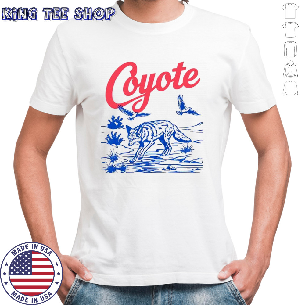Coyote desert wildlife vintage graphic shirt