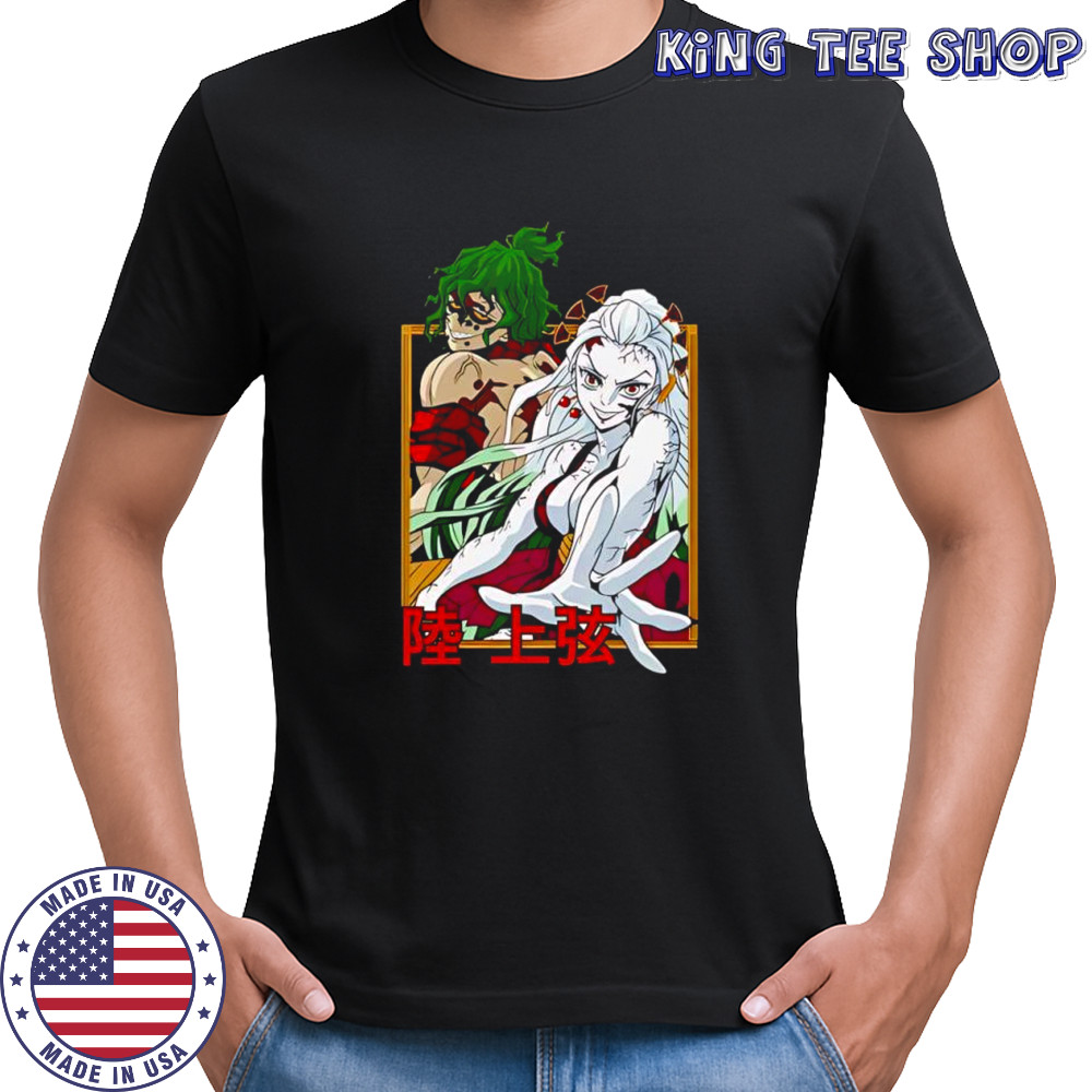Daki and Gyutaro Demon Slayer anime villain graphic shirt