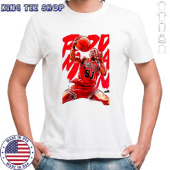Dennis Rodman basketball superstar pose graphic shirt