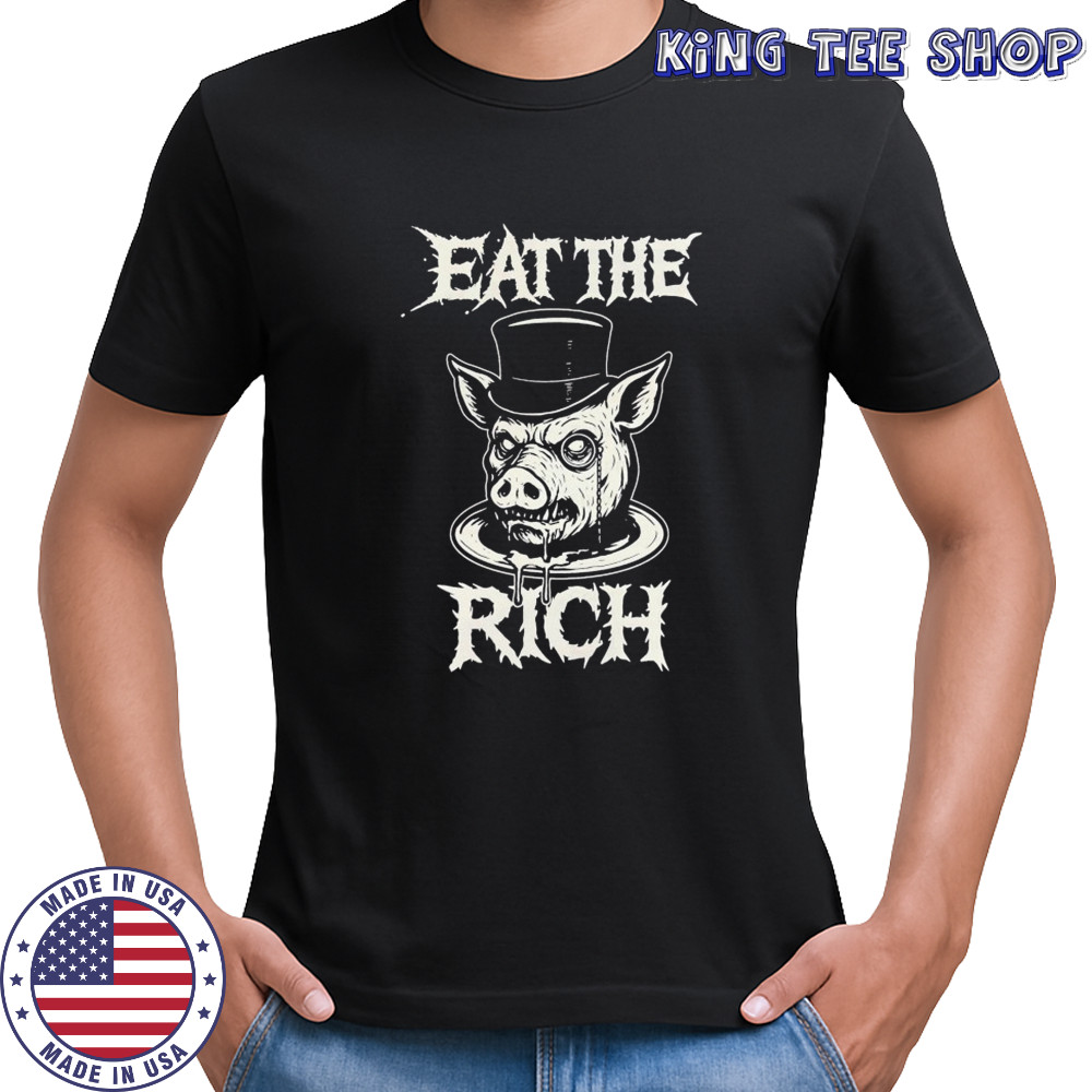 Eat The Rich Pig Head T-Shirt